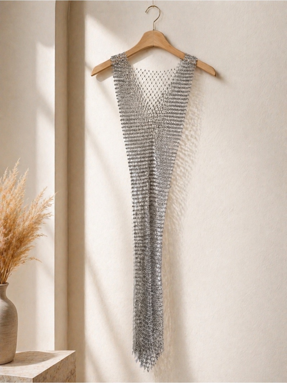 Silver Chainmail dress/cover up